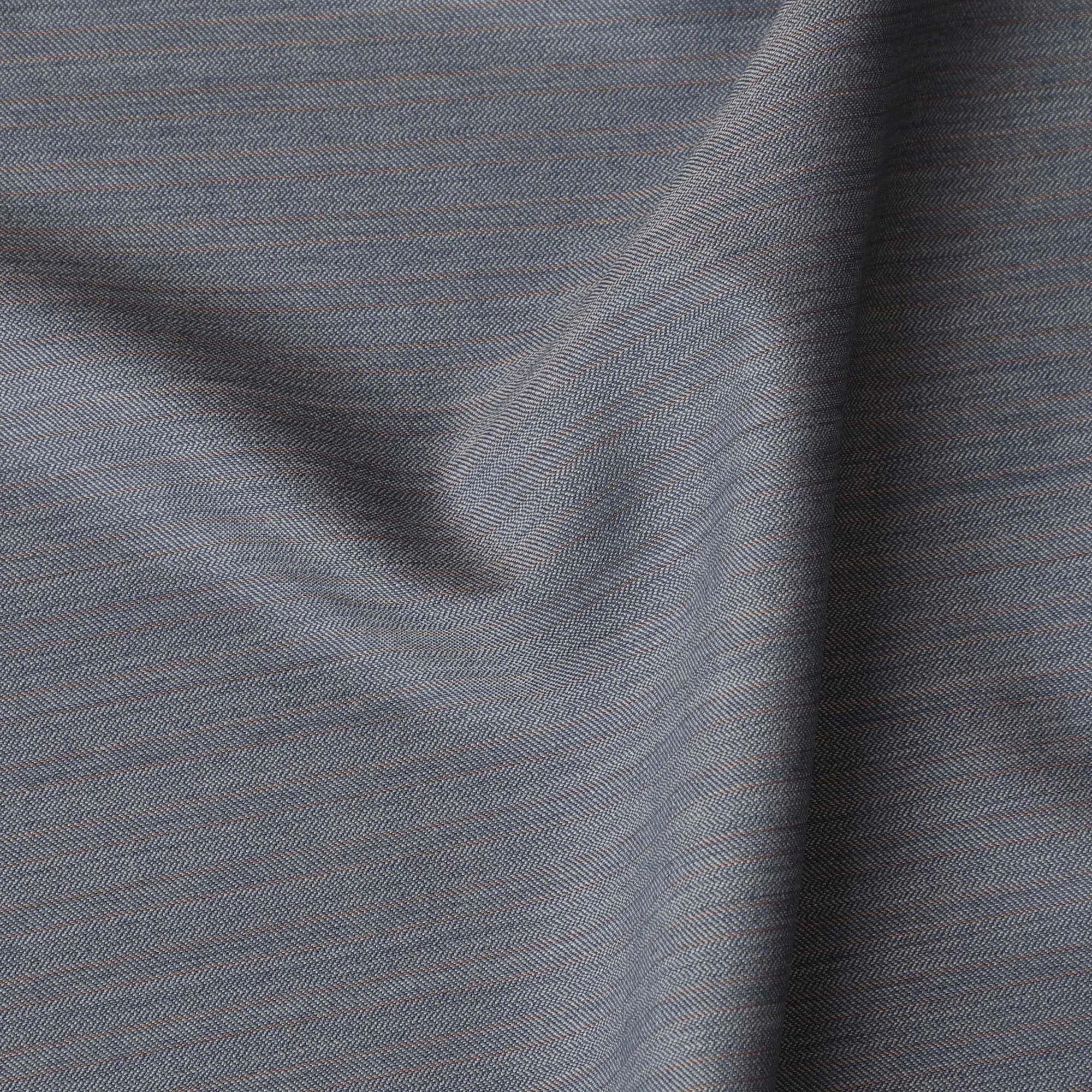 Contemporary Steel Blue Super 120's Wool Fabric - Fine British Quality, 150cm Wide - D18258