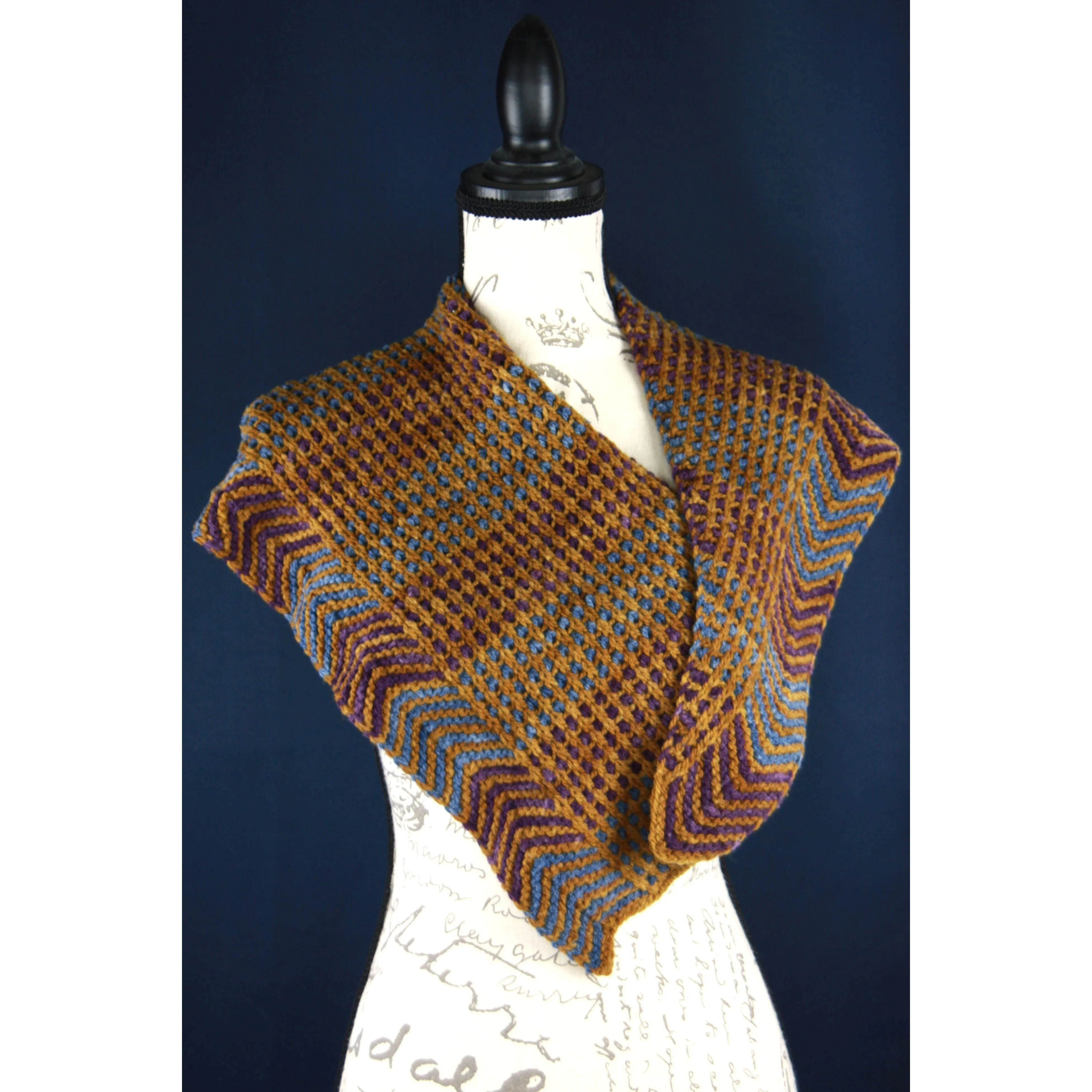 Corrugated Curves Knit Shawl