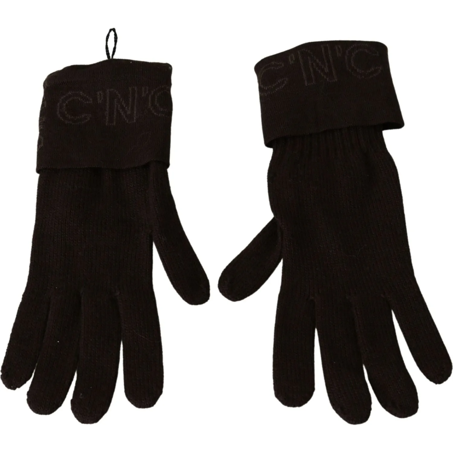 Costume National Elegant Brown Knitted Gloves