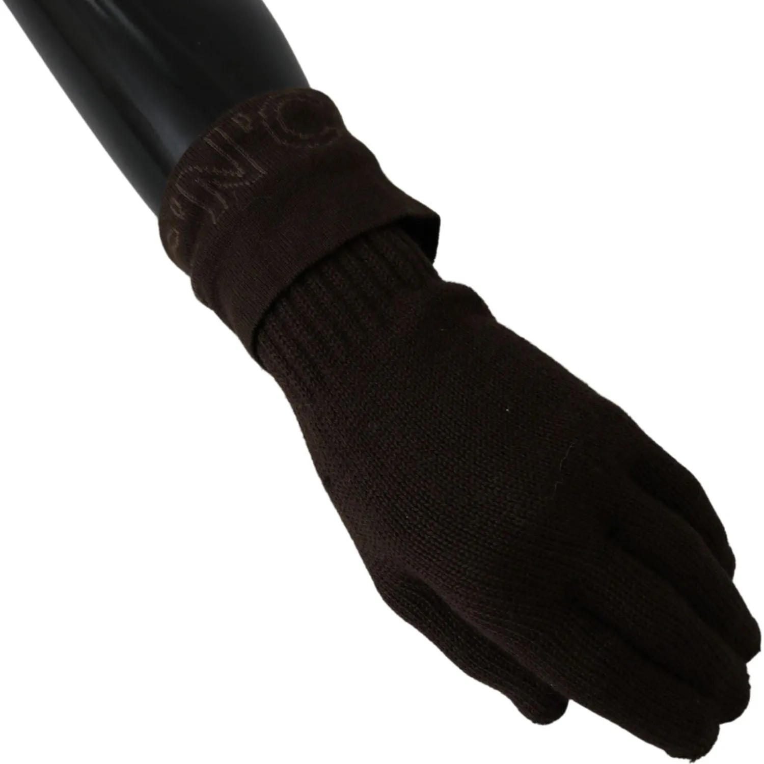 Costume National Elegant Brown Knitted Gloves