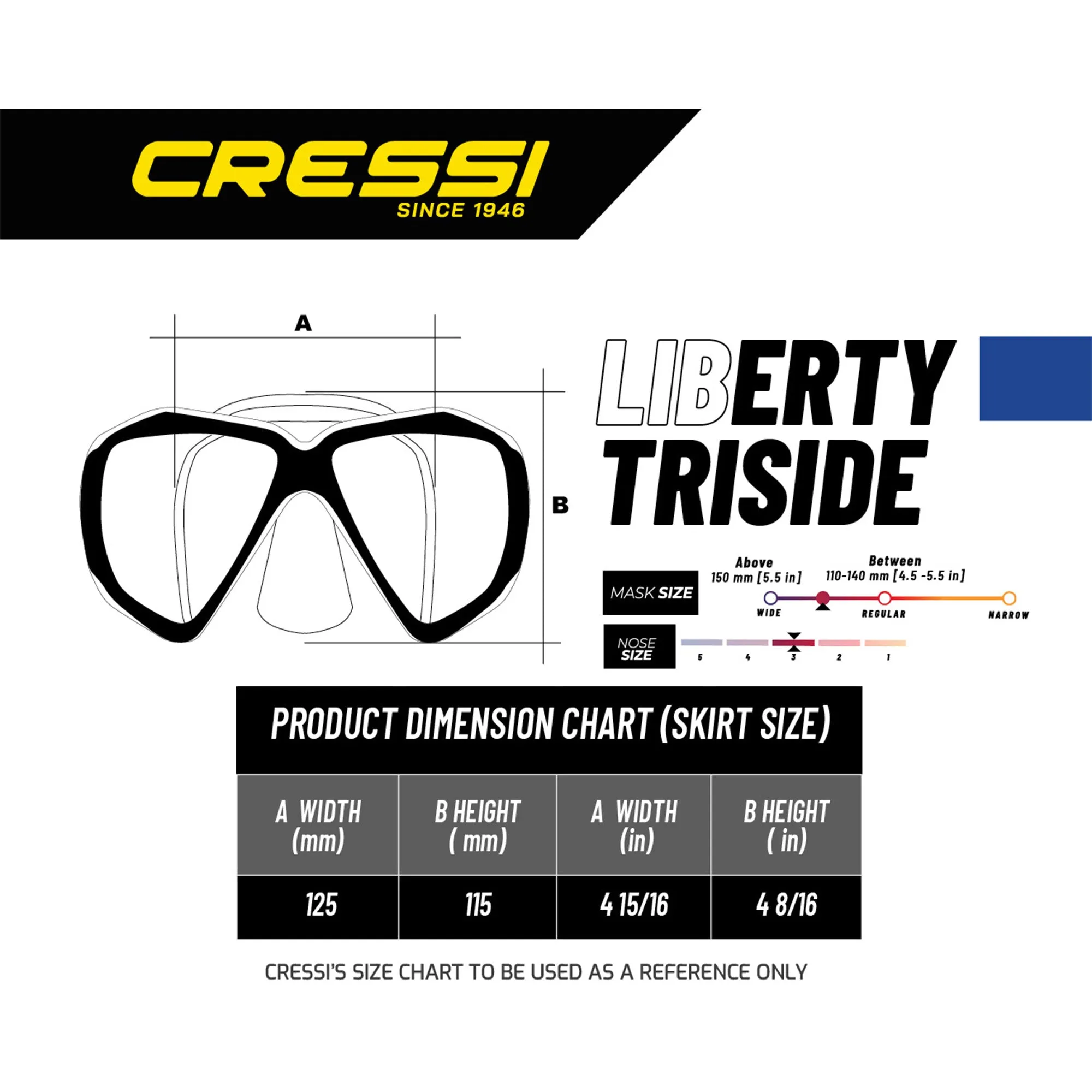 Cressi Liberty Triside SPE Dive Mask