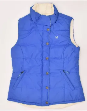 CREW CLOTHING Womens Tailored Fit Reversible Gilet UK 8 Small Blue Nylon