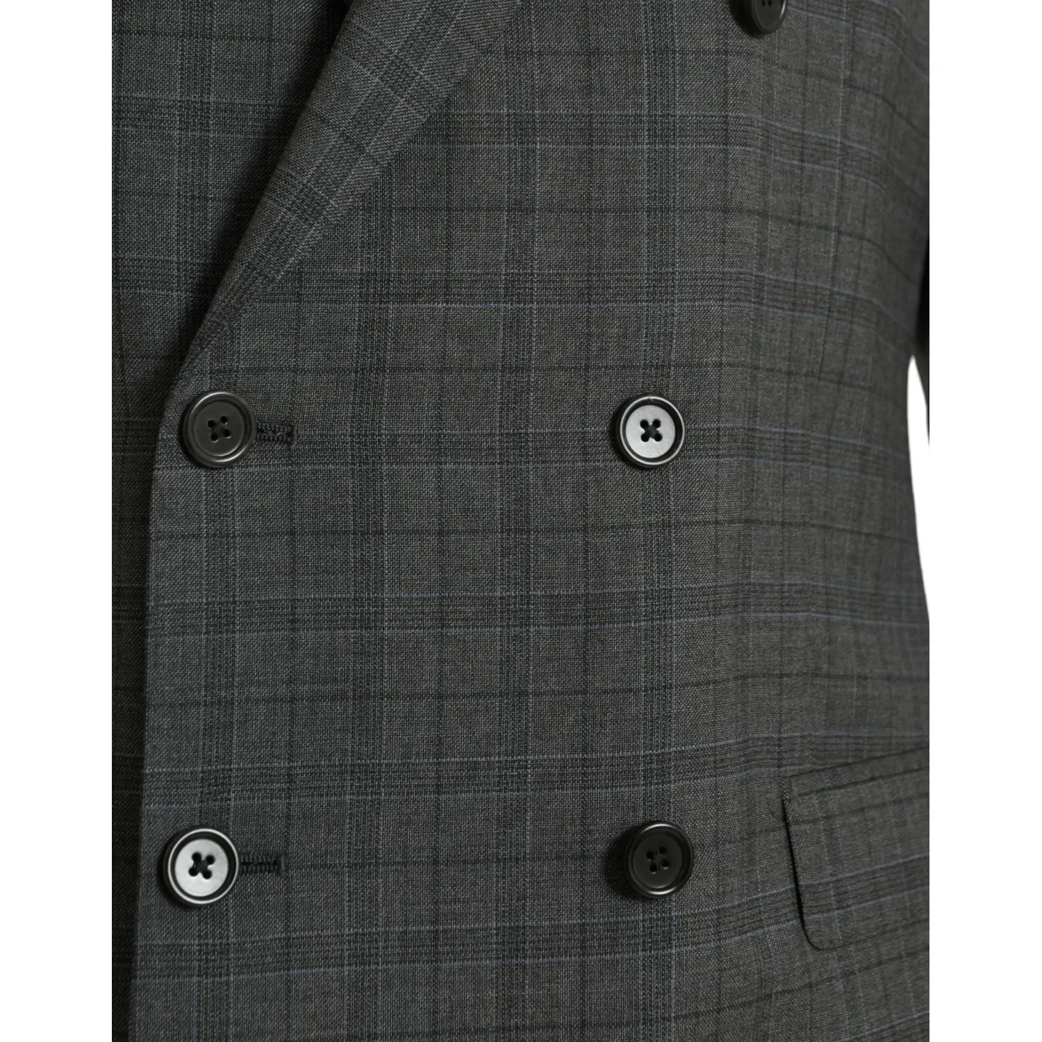 Dolce & Gabbana Gray Plaid Wool MARTINI Formal 2 Piece Suit