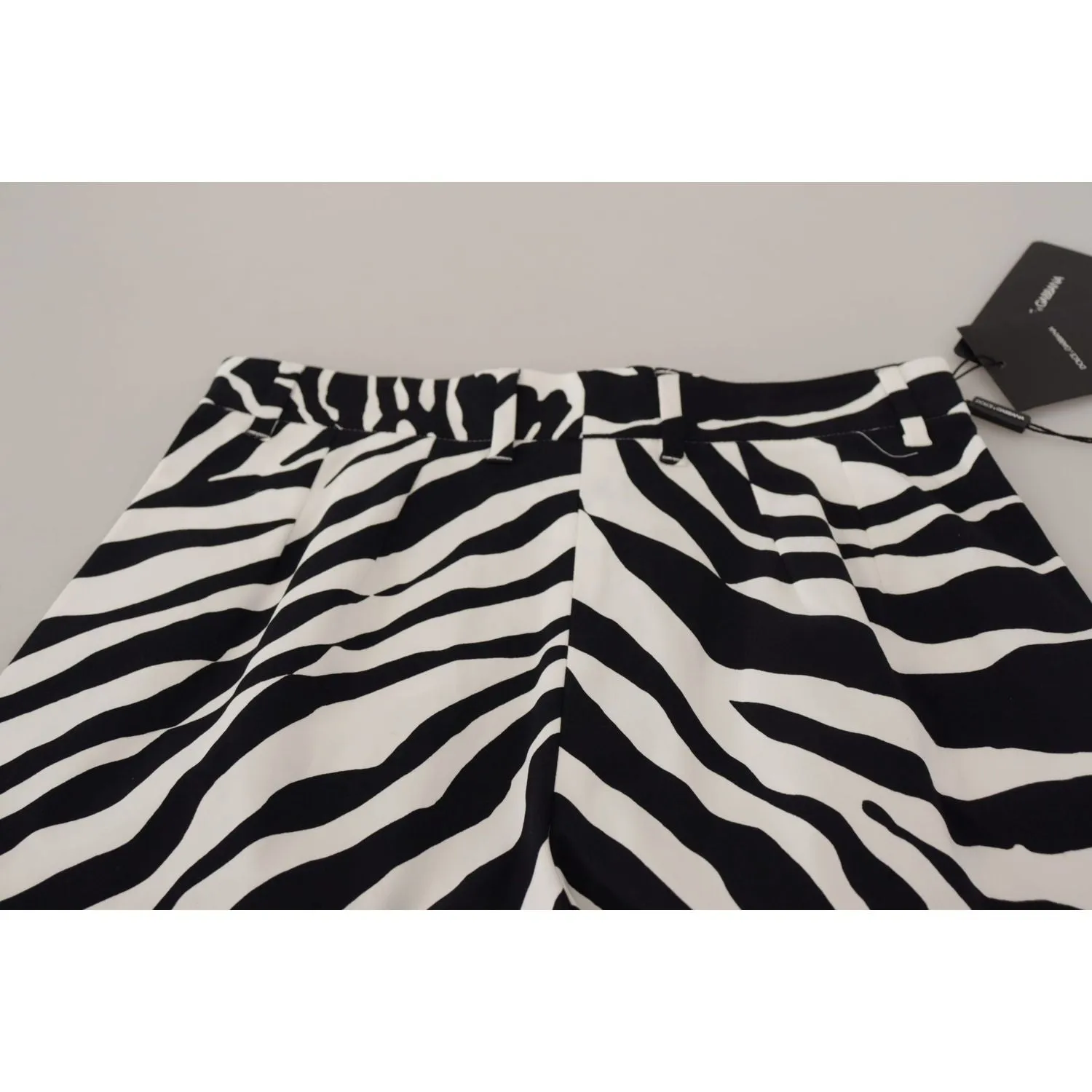 Dolce & Gabbana Zebra Print Mid Waist Hot Pants