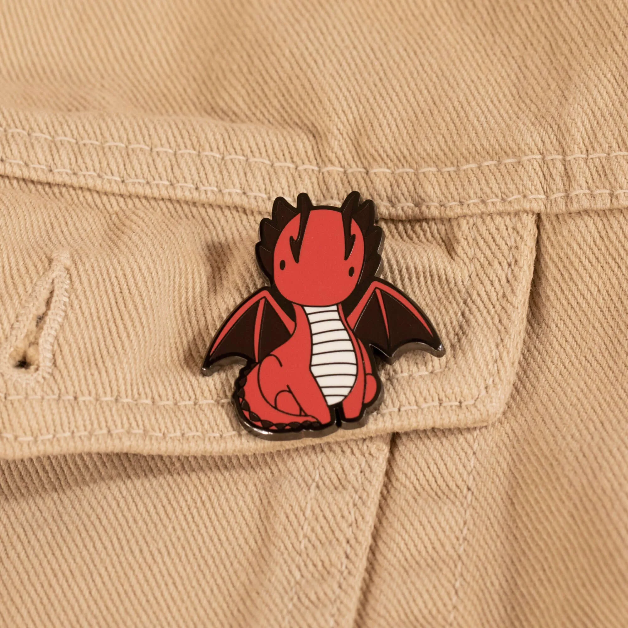 Draggi Enamel Pin - Sitting