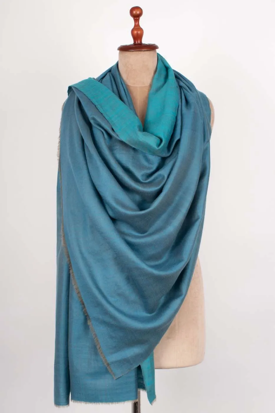 Dreamy Blue Dorukha Cashmere Shawl -  KENTAU