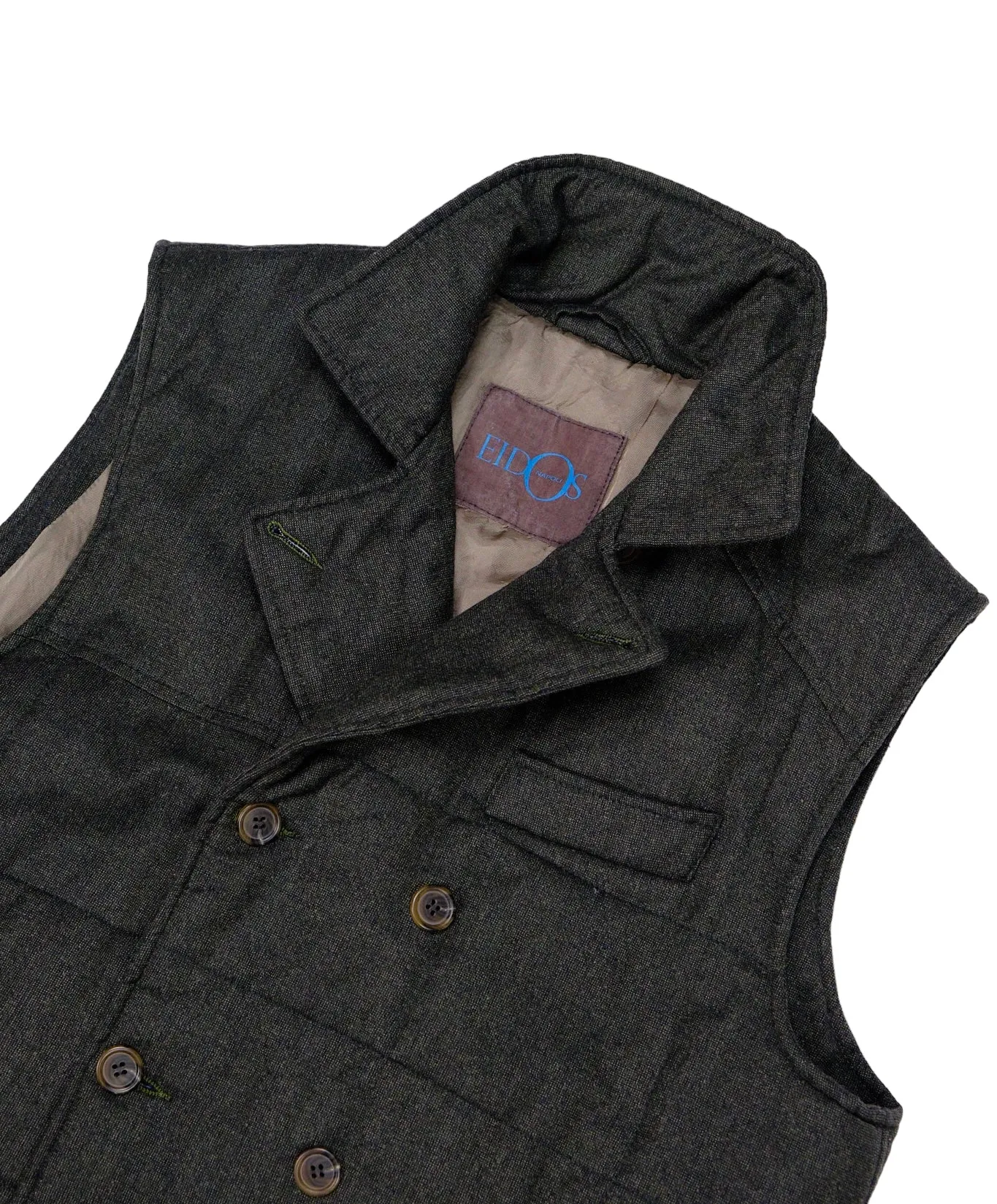 Eidos - Dark Green DB. Wool Gtsterda Vest 52