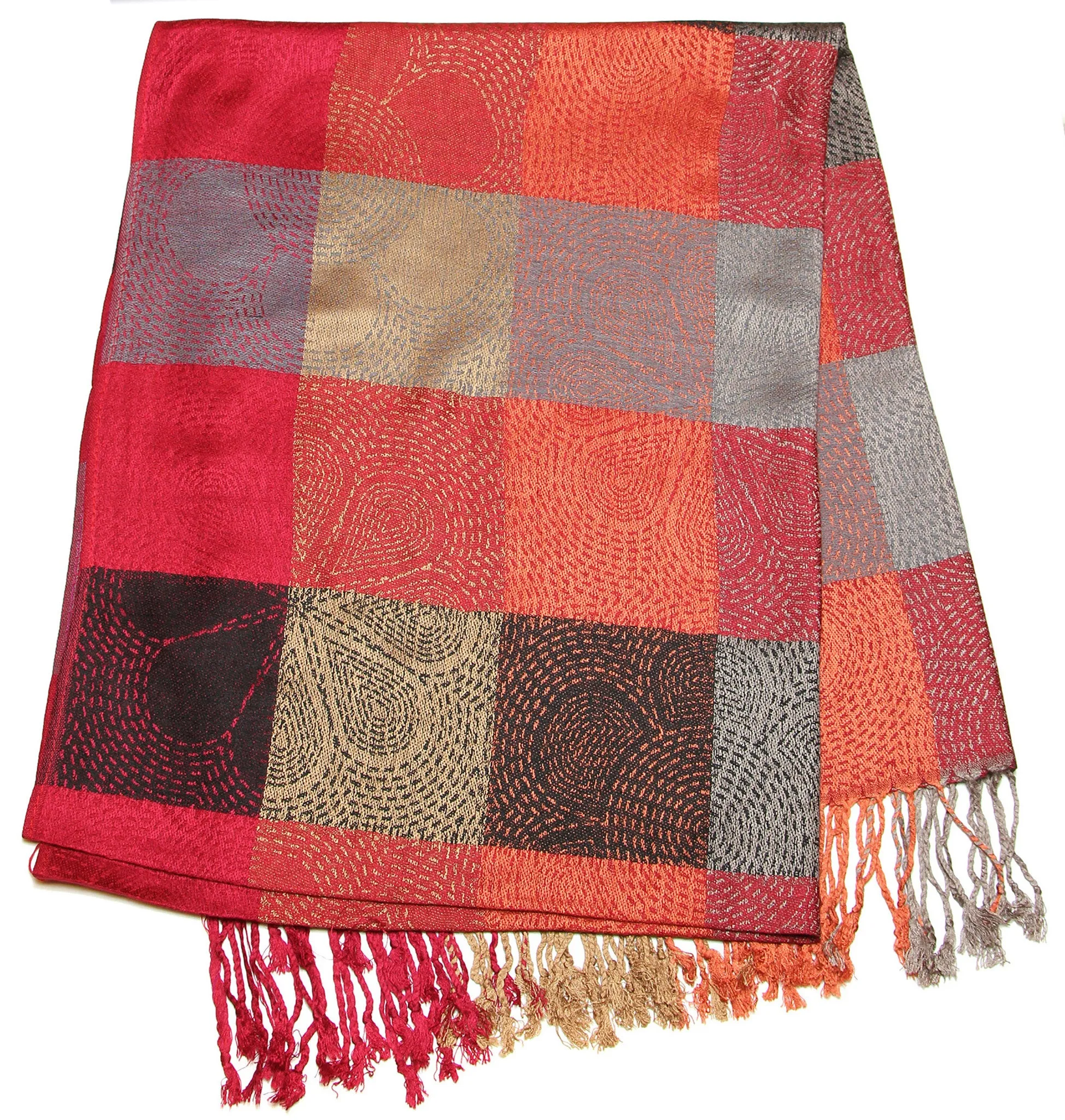 Fair Trade Hand Made Nepal Pashmina Scarf Shawl Red