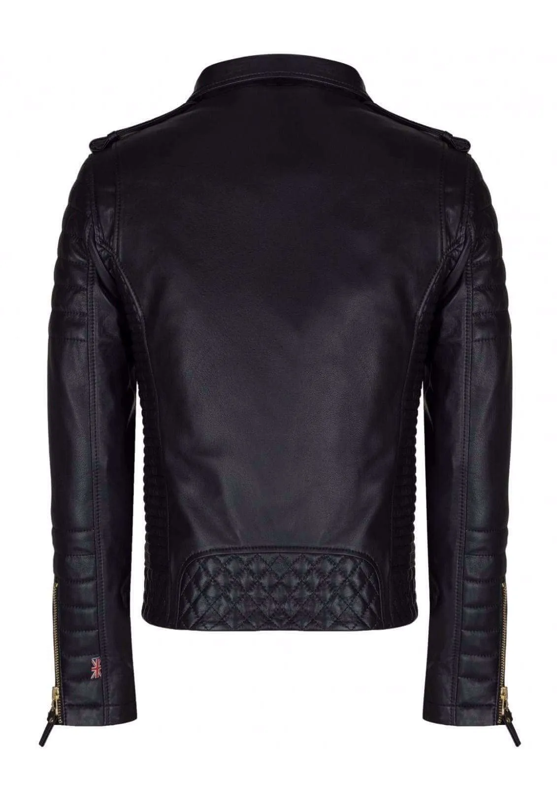 Fashion Real Leather lambskin Leather Biker Style Motorcycle Black Jacket