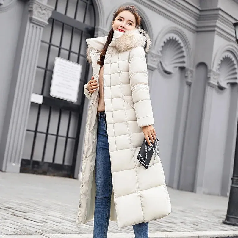 Fashion Slim Women Winter Jacket Cotton Padded Warm Thicken Ladies Coat Long Coats Parka Womens Jackets