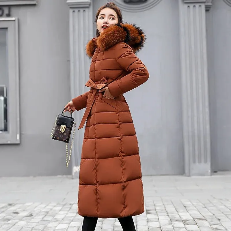 Fashion Slim Women Winter Jacket Cotton Padded Warm Thicken Ladies Coat Long Coats Parka Womens Jackets