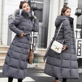 Fashion Slim Women Winter Jacket Cotton Padded Warm Thicken Ladies Coat Long Coats Parka Womens Jackets