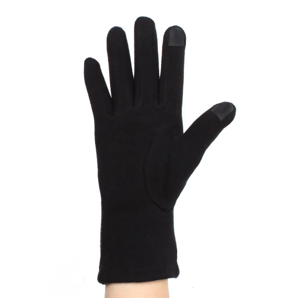 Faux Suede Lined Texting Gloves