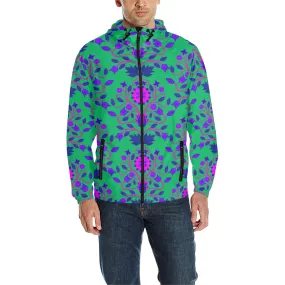 Floral Beadwork Four Clans Deep Lake Unisex Quilted Coat