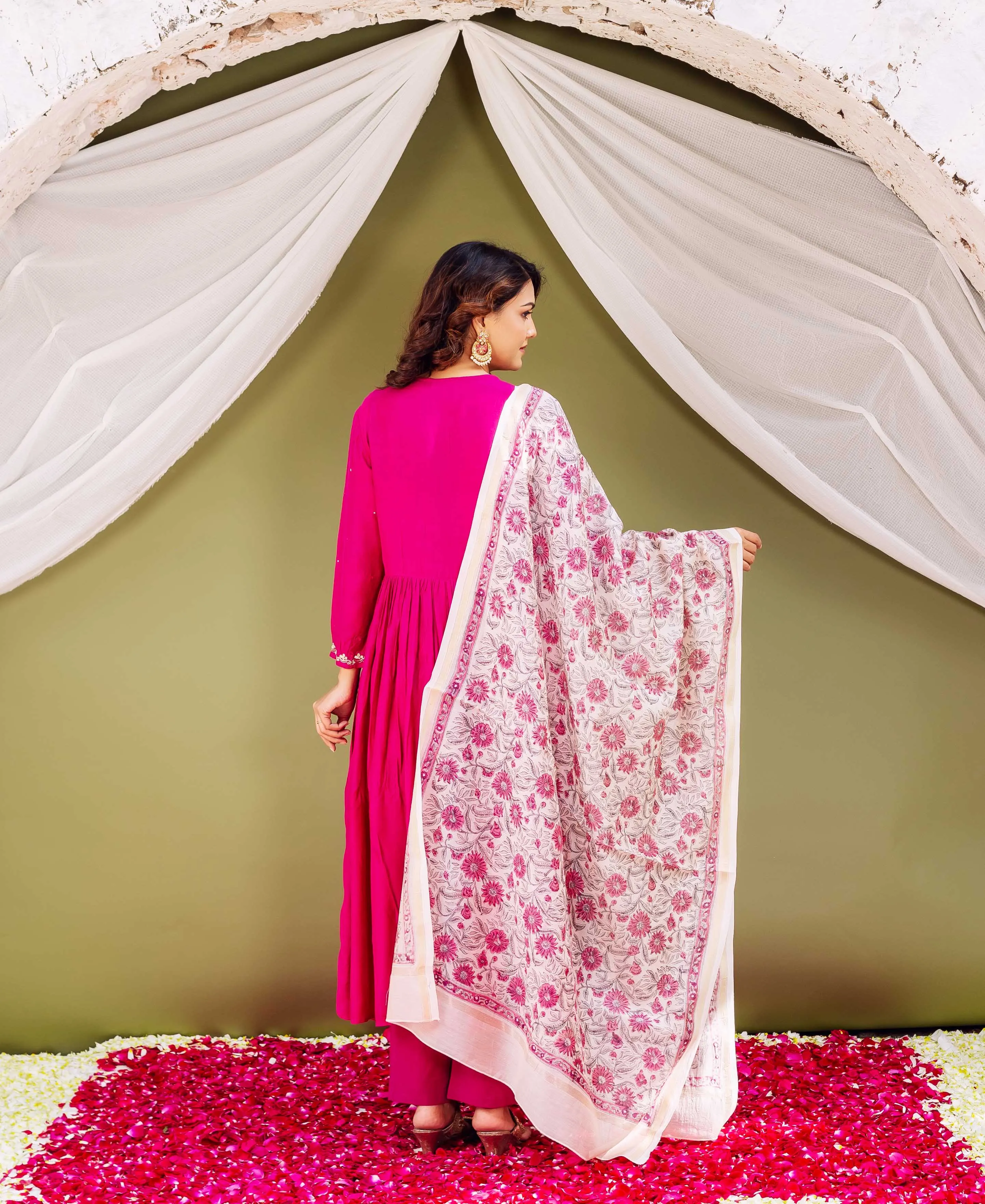 Fuchsia Bliss Long Kurta