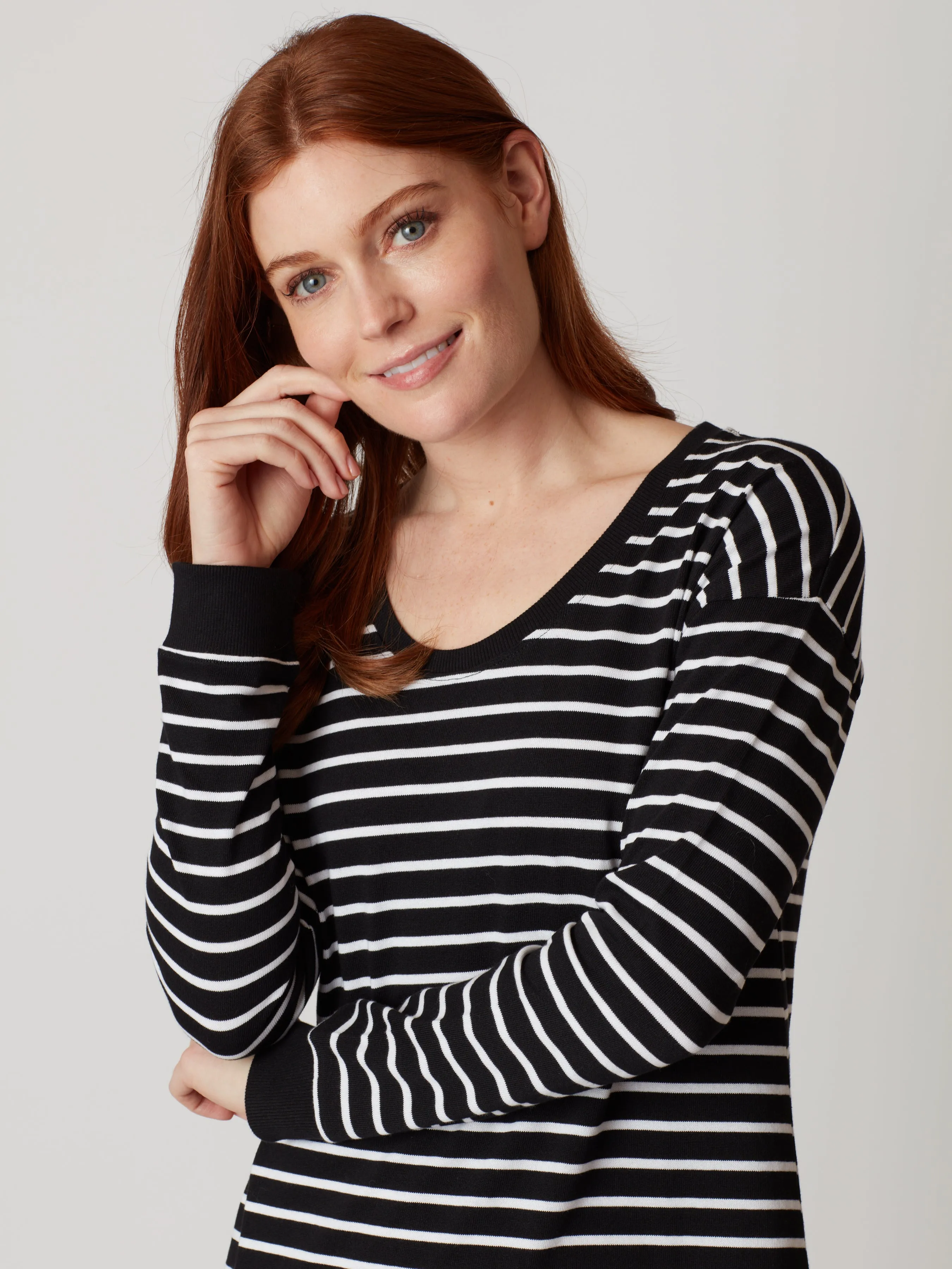 Gianna Striped Cotton Midi Dress