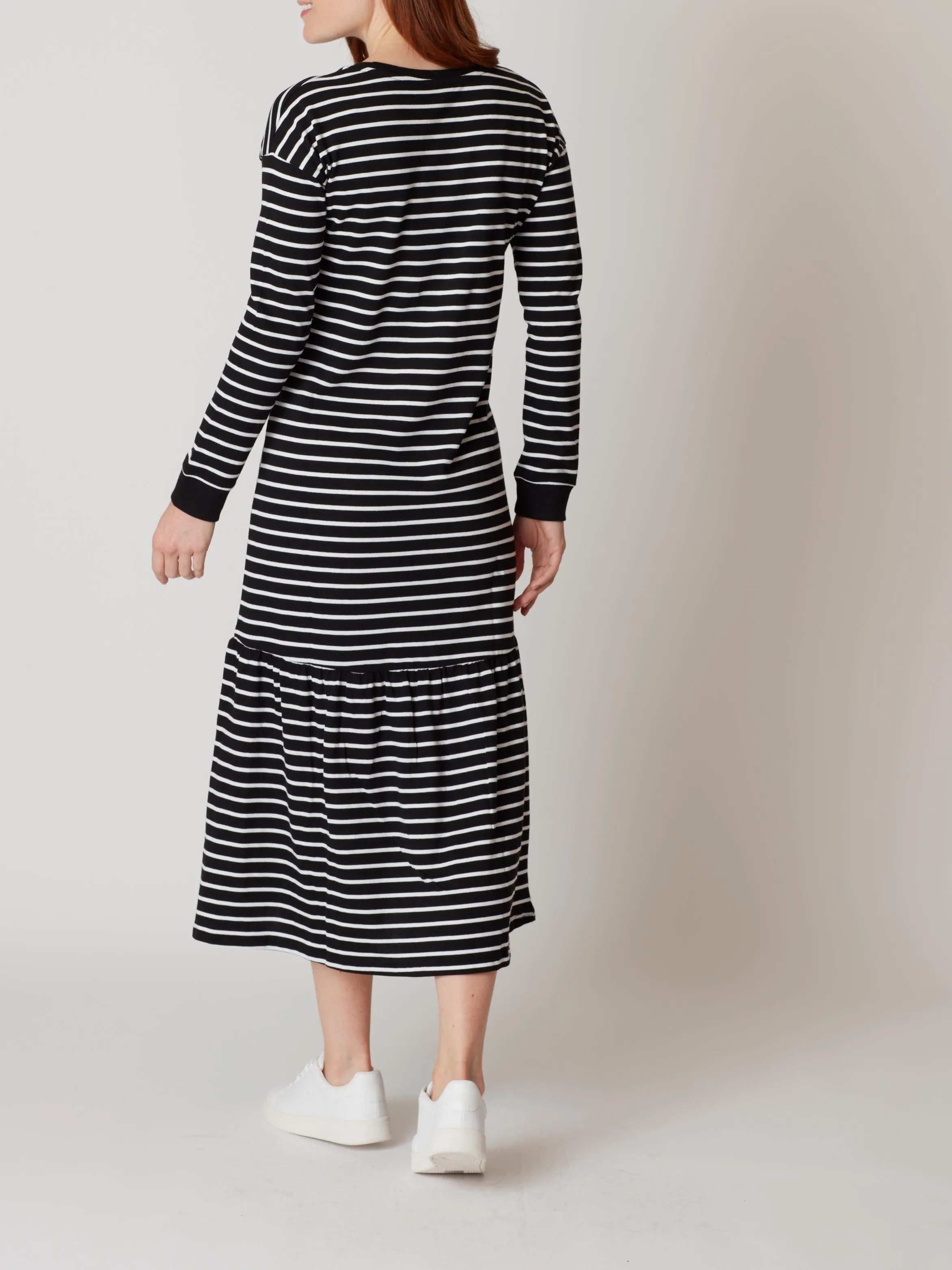 Gianna Striped Cotton Midi Dress