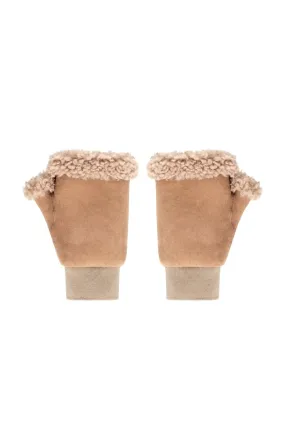 Gisella Women’s Shearling Gloves - Camel