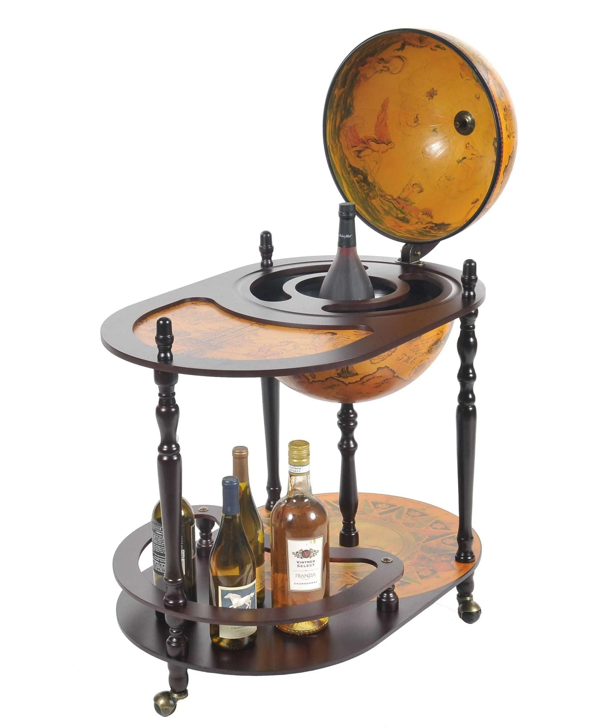 Globe Bar Serving Trolley Cart