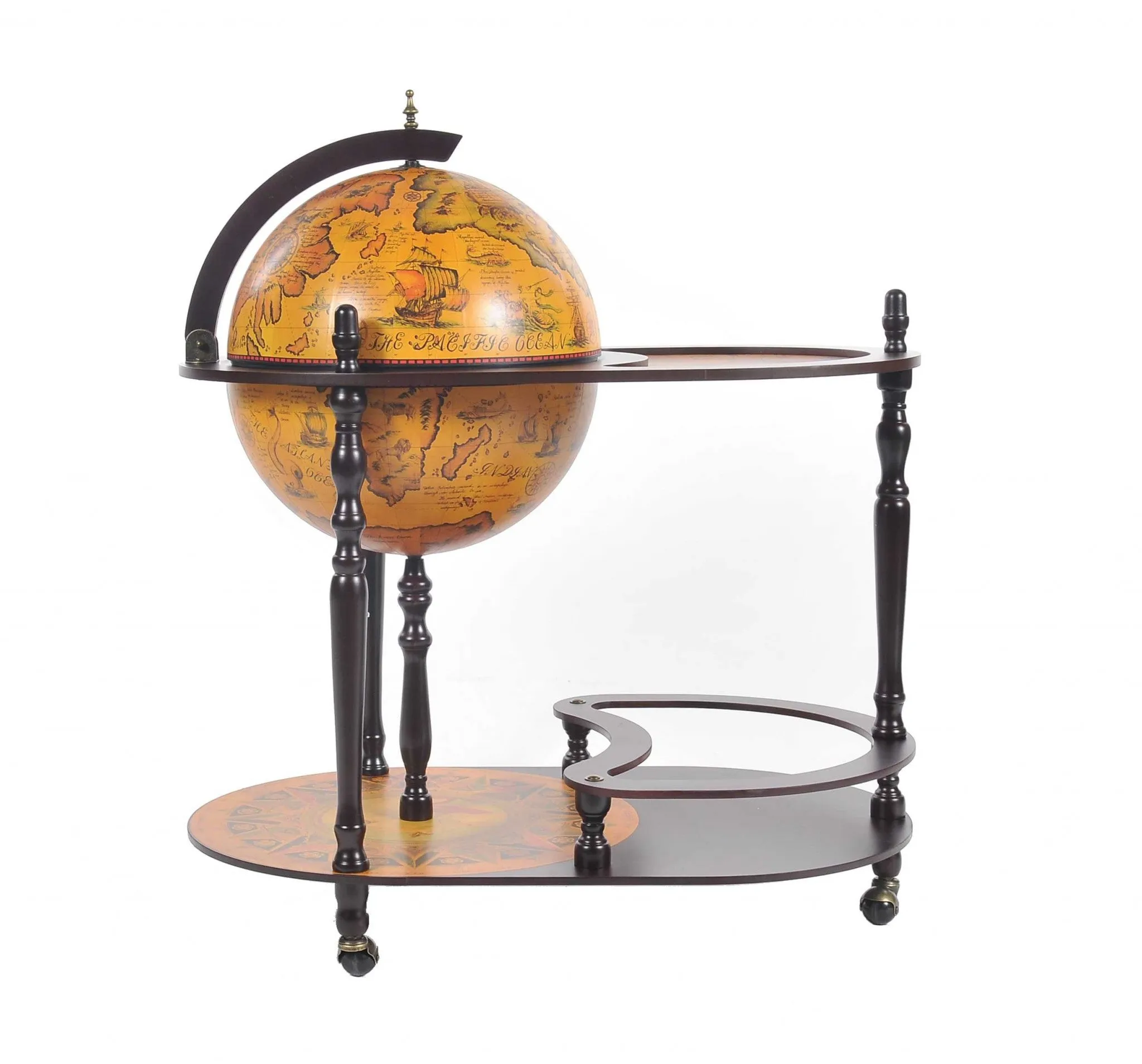 Globe Bar Serving Trolley Cart