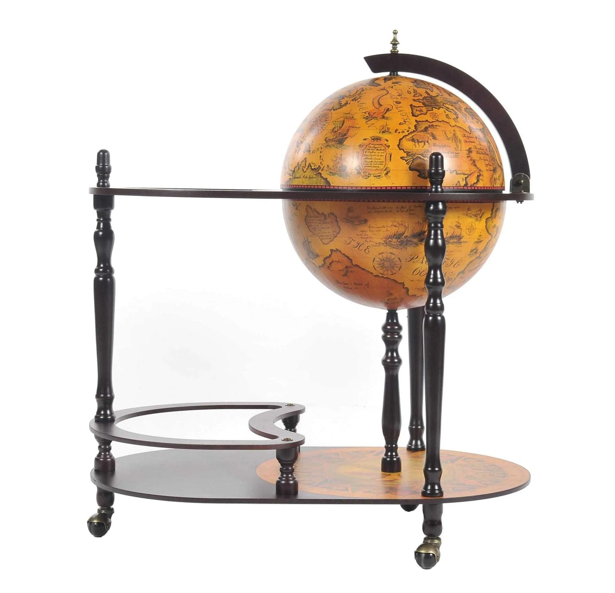 Globe Bar Serving Trolley Cart