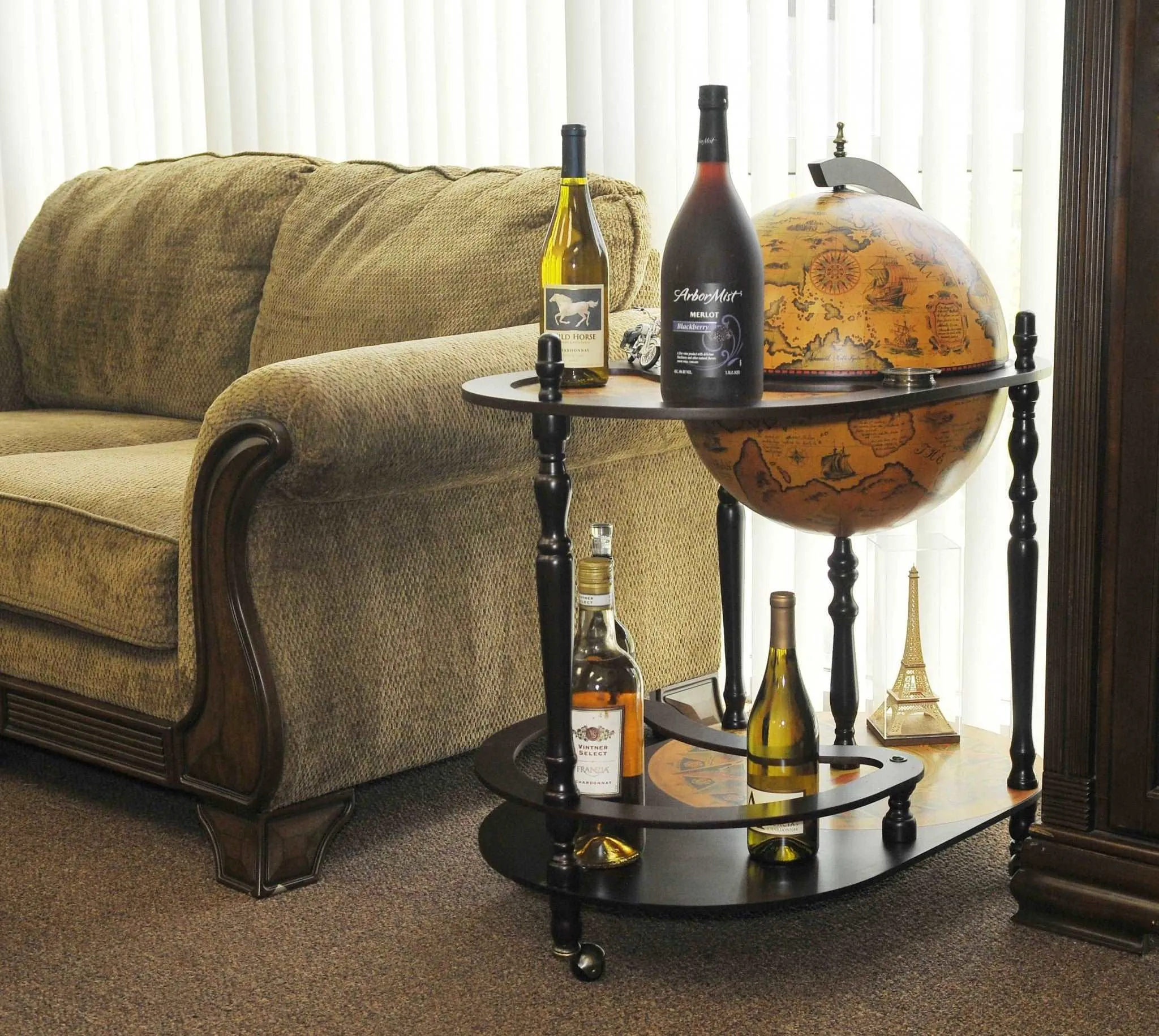 Globe Bar Serving Trolley Cart