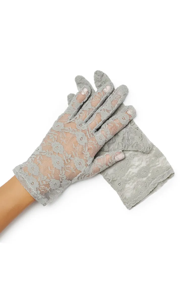 Gracie Lace Gloves - Gray