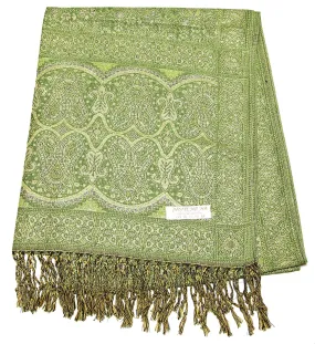 Hand Made Pashmina Shawl Scarf in Green