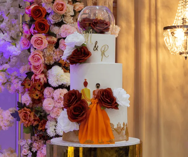 Indian Bride and Groom Wedding cake