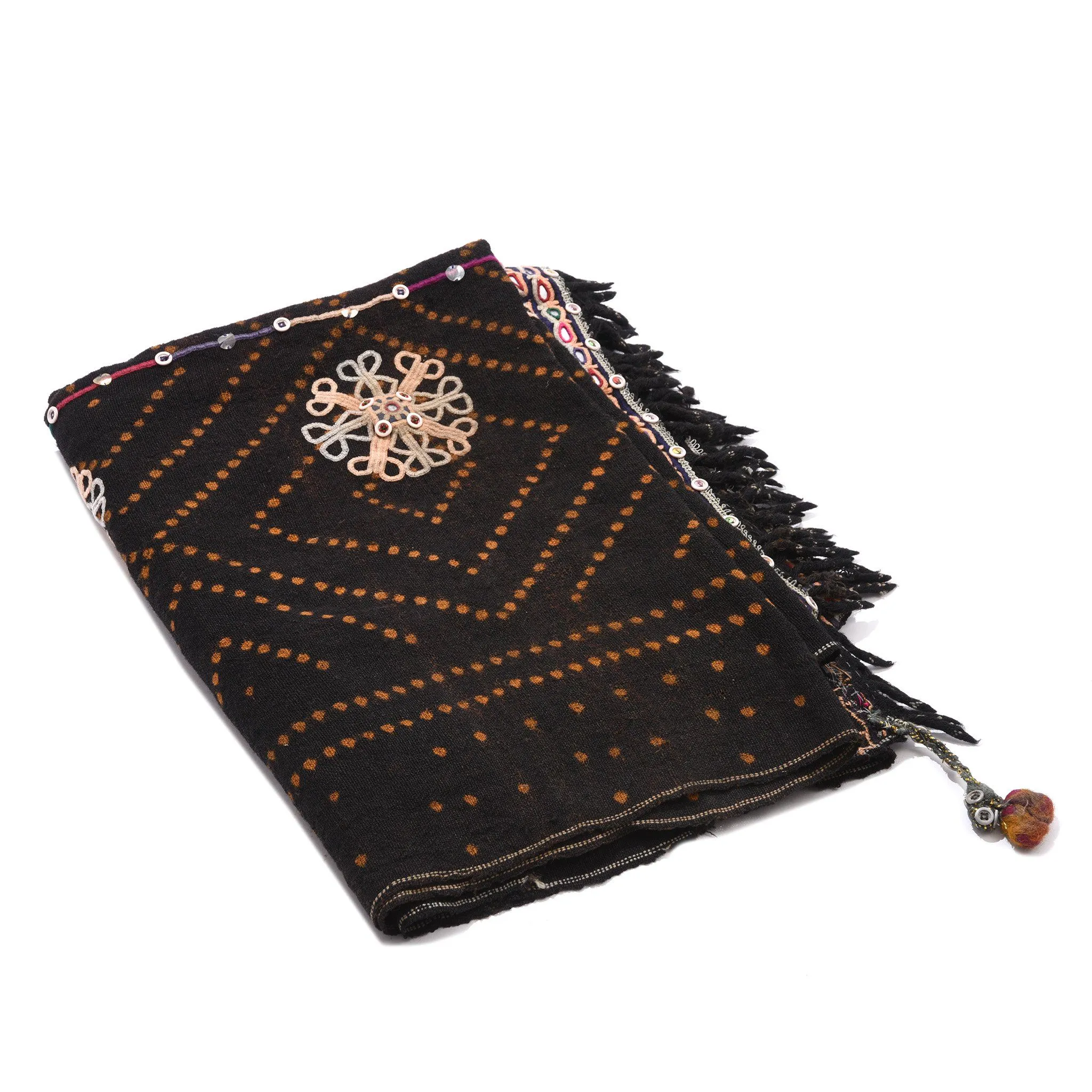 Indian Rabari Tribe Woolen Shawl - Ca 80 yrs old