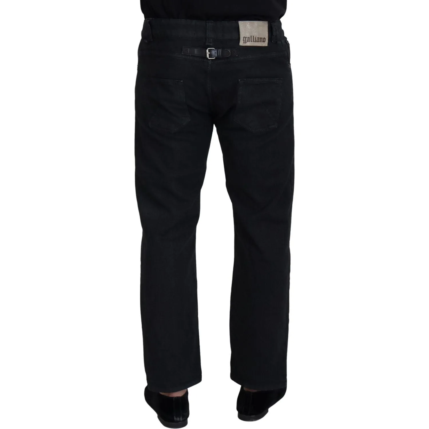 John Galliano Elegant Black Mainline Cotton Jeans