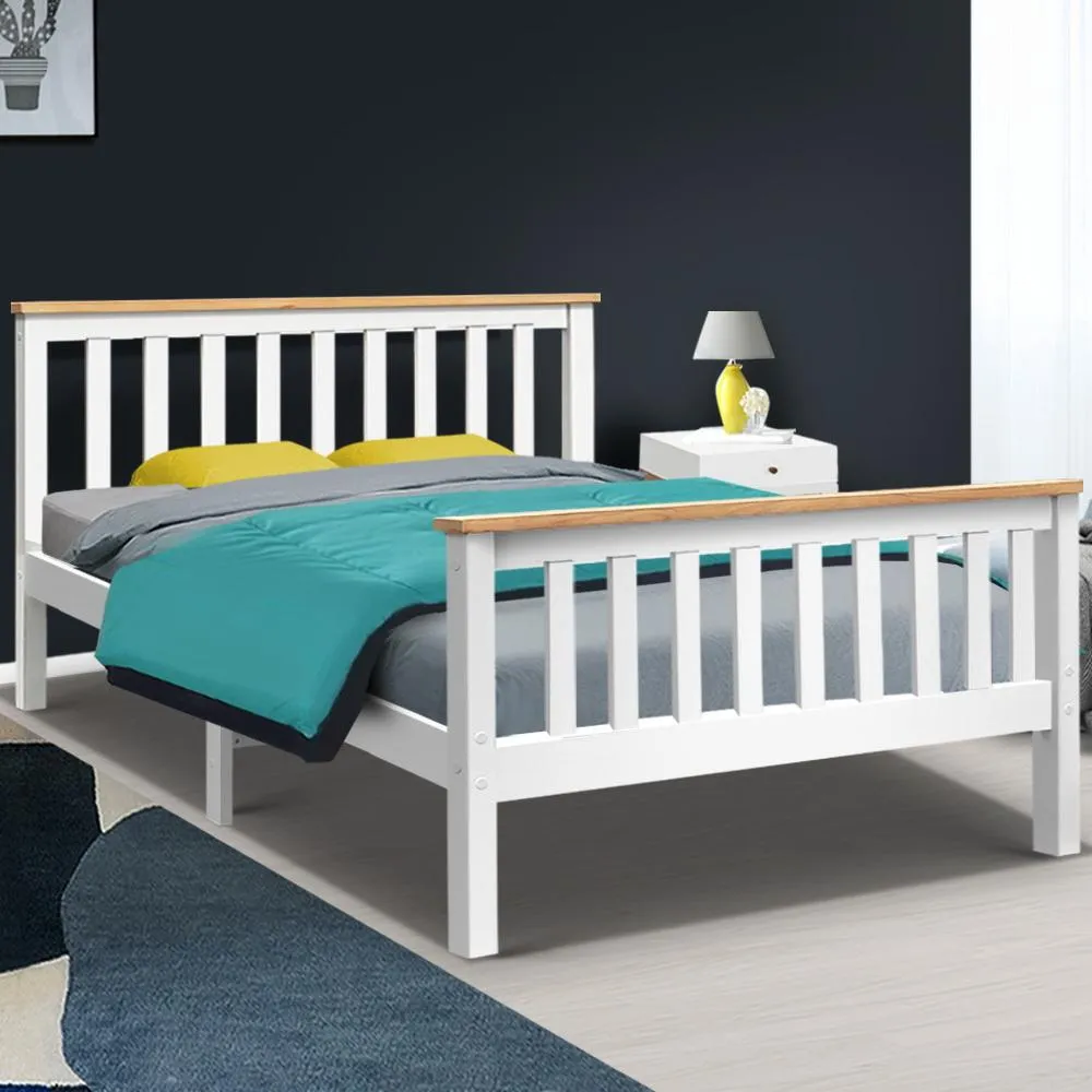 Kewarra Wooden Double Bed Frame White