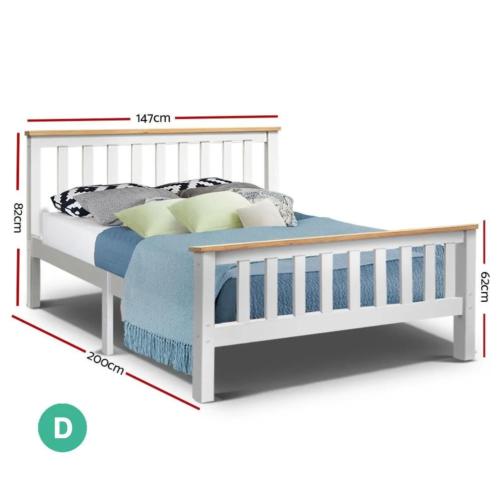 Kewarra Wooden Double Bed Frame White