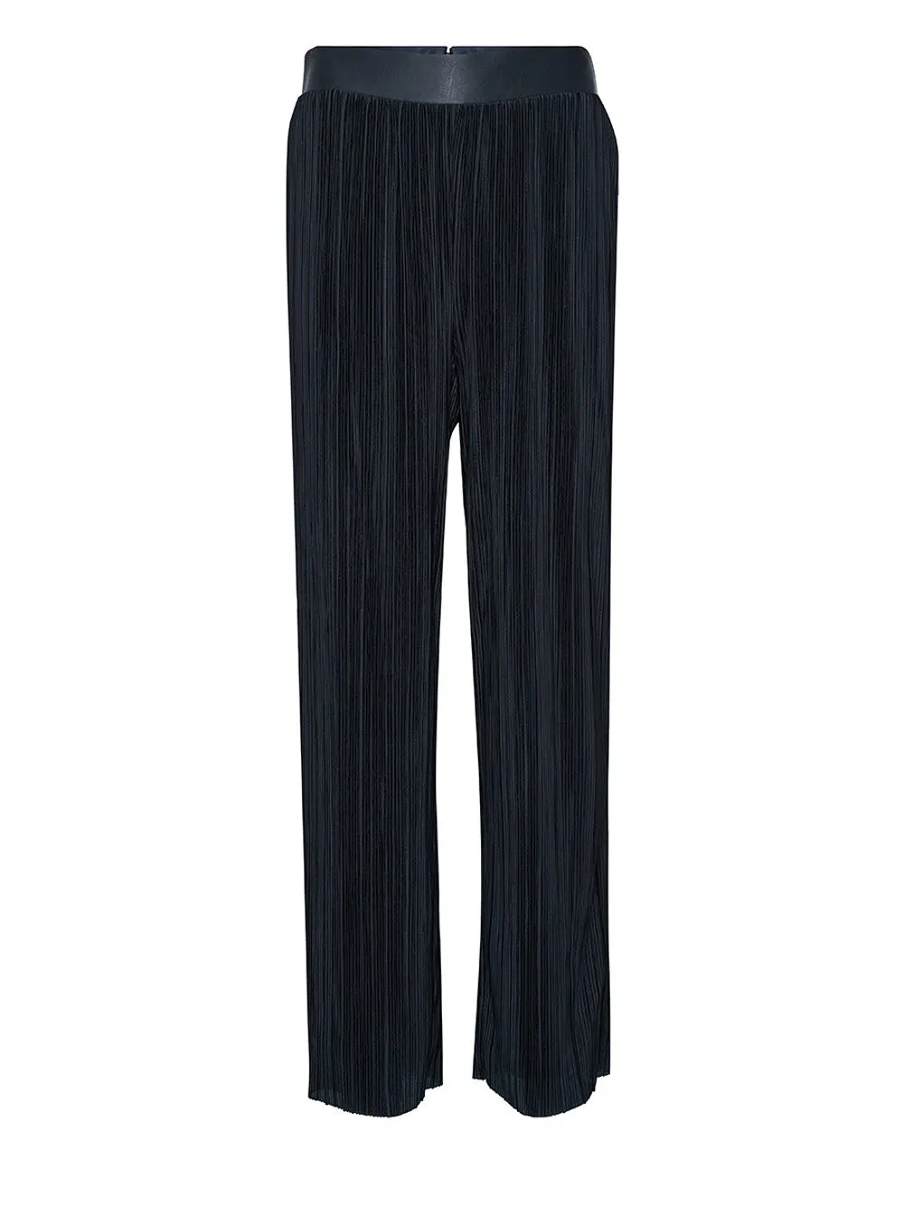 Knit Plise Plisse Wide Leg Pants