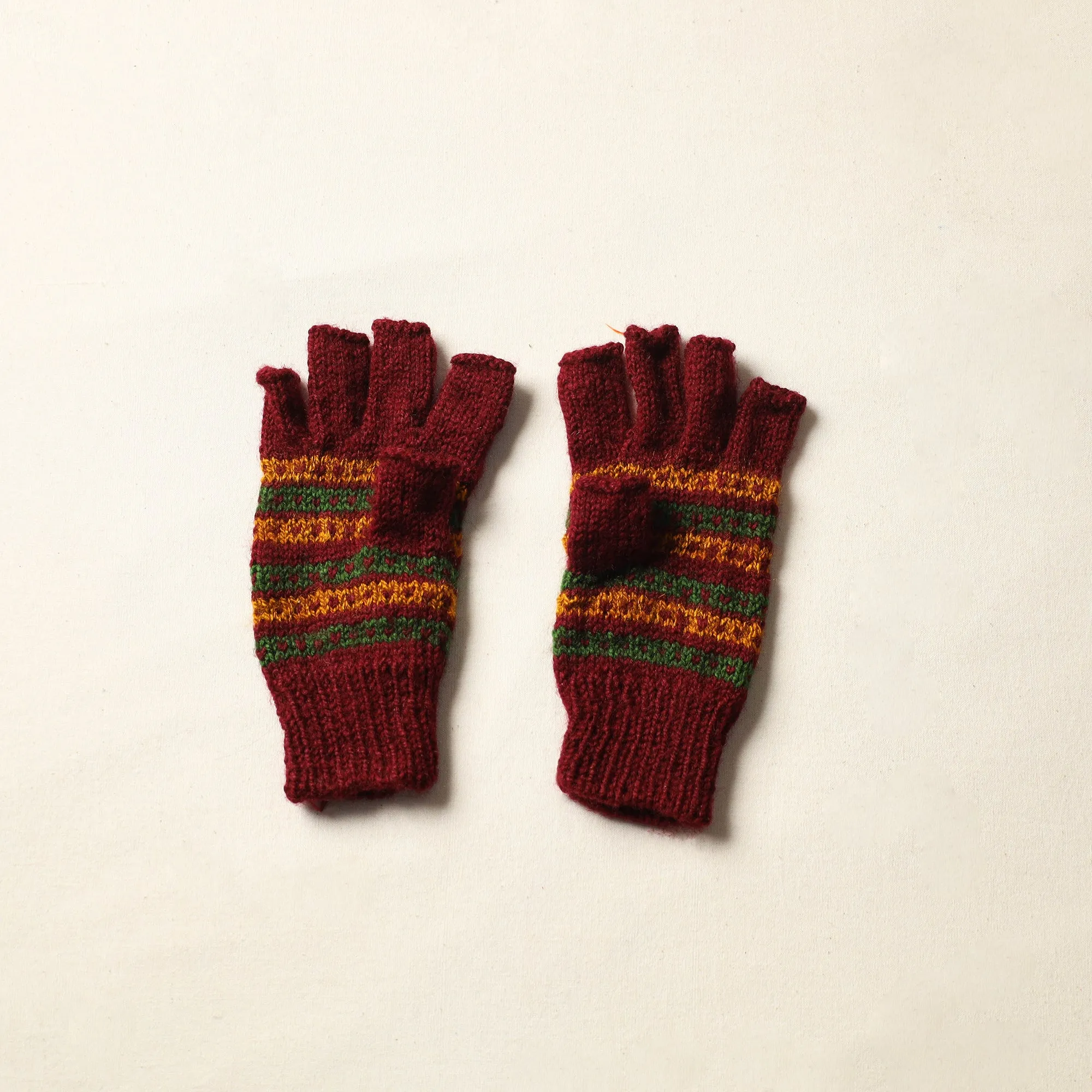 Kumaun Hand Knitted Woolen Gloves (Adult) 05