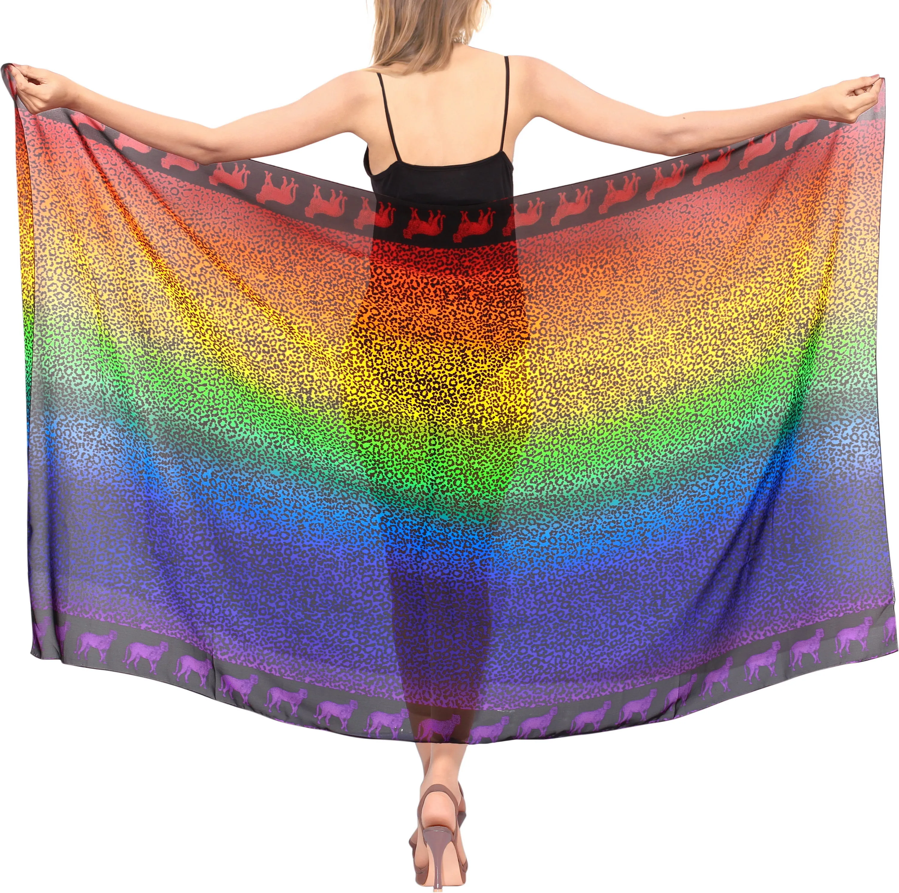 LA LEELA Women's Swimsuit Cover Up Beach Wrap Skirt Sarongs 68''X39" Multi_Z105