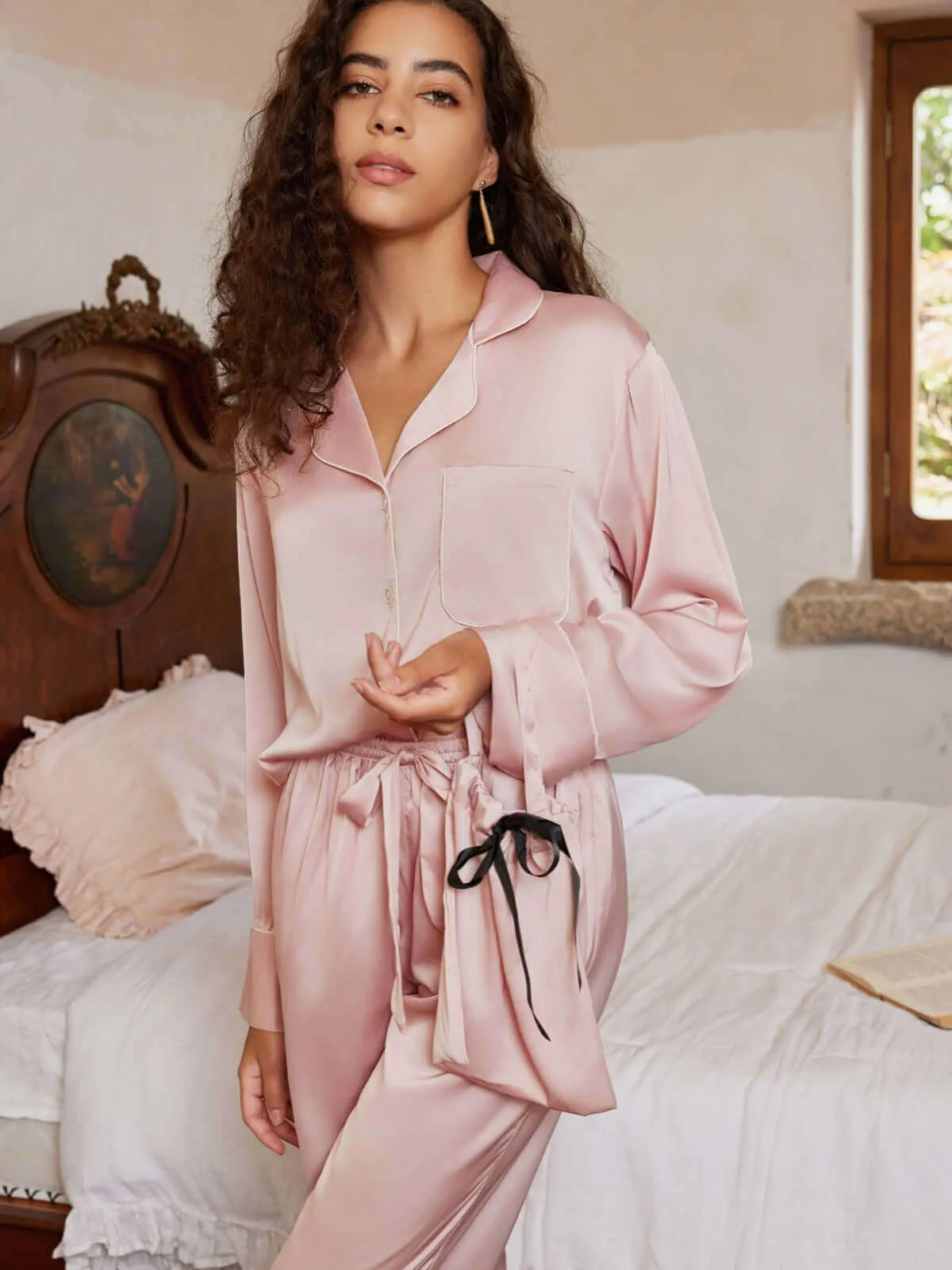 Lapel Pajama Set 3 Pcs