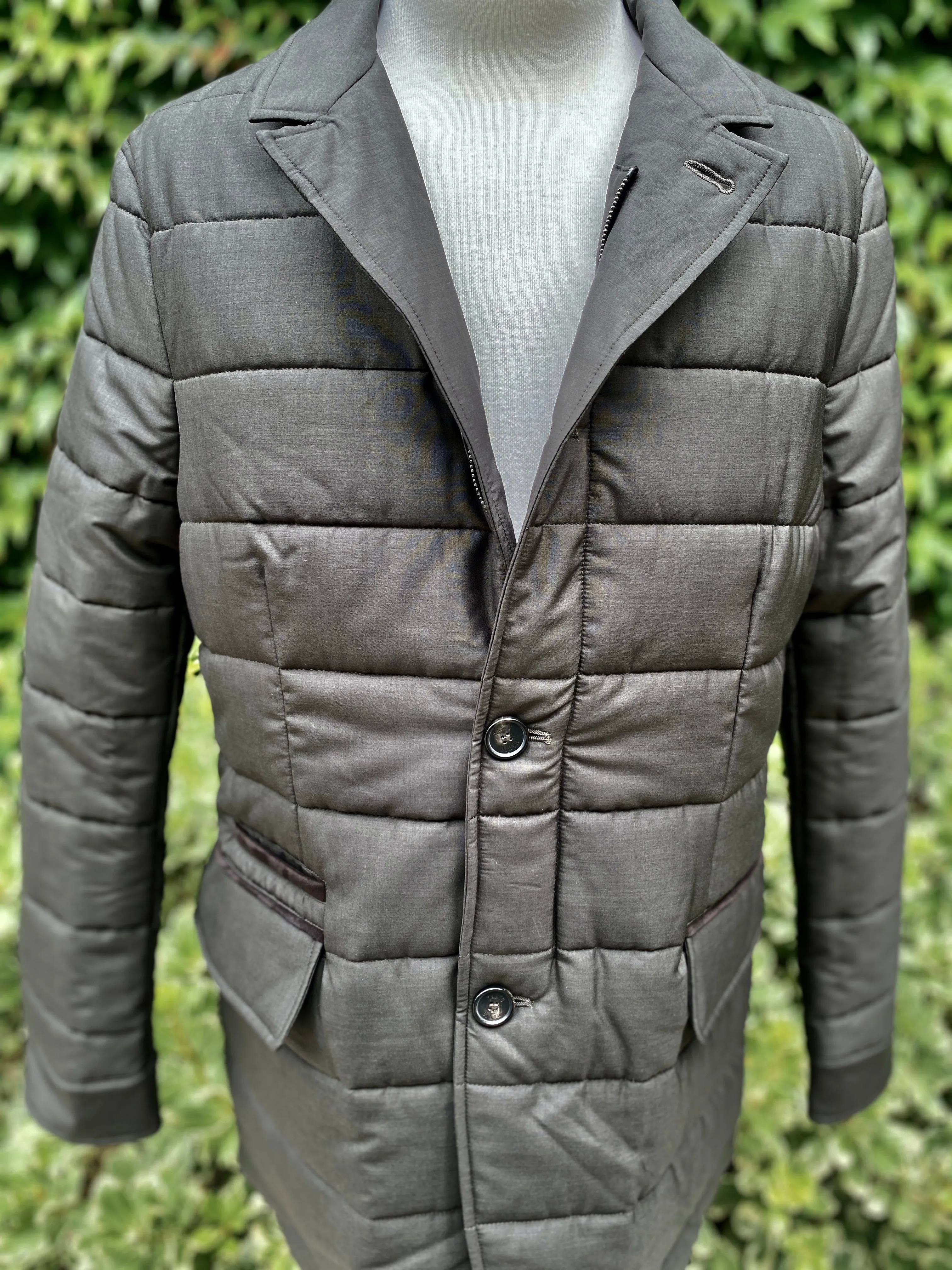 Manto Quilted Field Coat- Deep Army