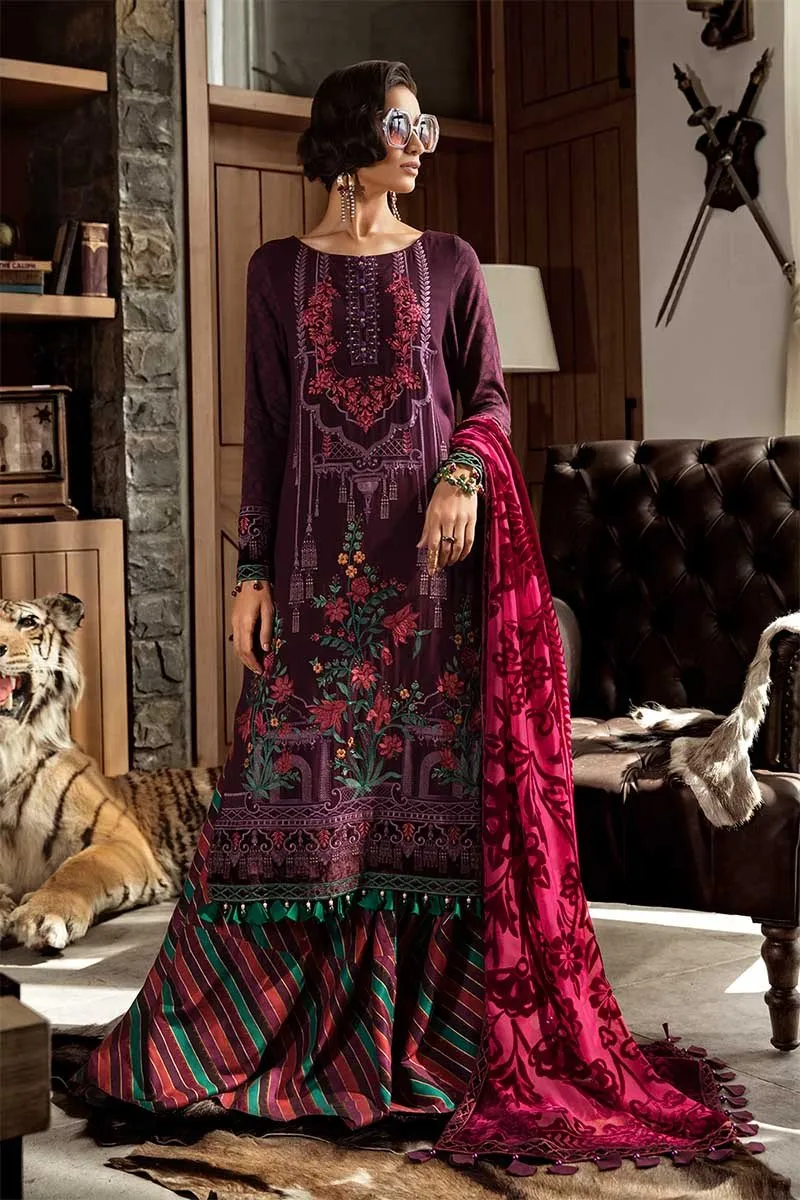 MARIA.B Linen La Vie Luxe Winter Collection 2019 – DL-706 Purple