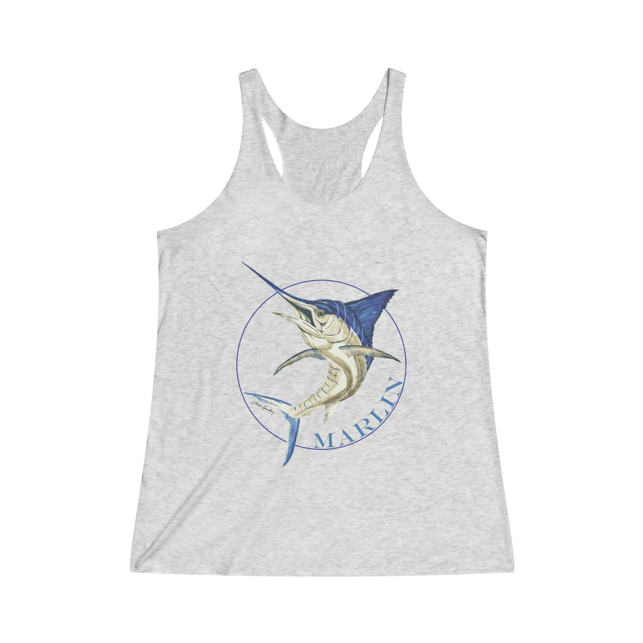 Marlin Tank Top, Women's Marlin Fish Tank Top, Fishing Tank Top, Lady Angler Tank Top, Marlin Fish Shirt, Women's Fish Gift