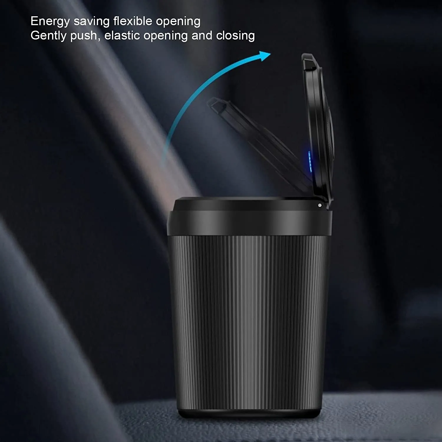 Marrone Home car Ashtray 3W Luminous car Ashtray with LED lamp Cover Fireproof smokeless Ashtray Suitable for Home Office