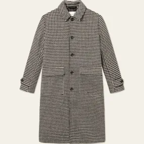 Maximilian Houndstooth Wool Coat