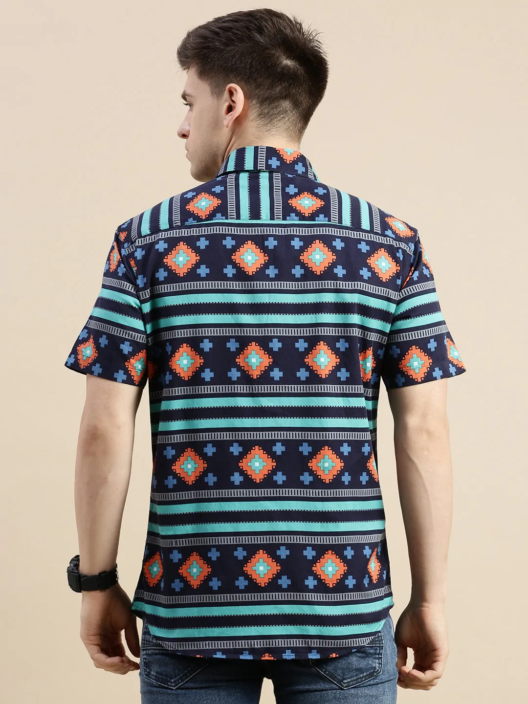 Men Multi Geometrical Casual Shirt