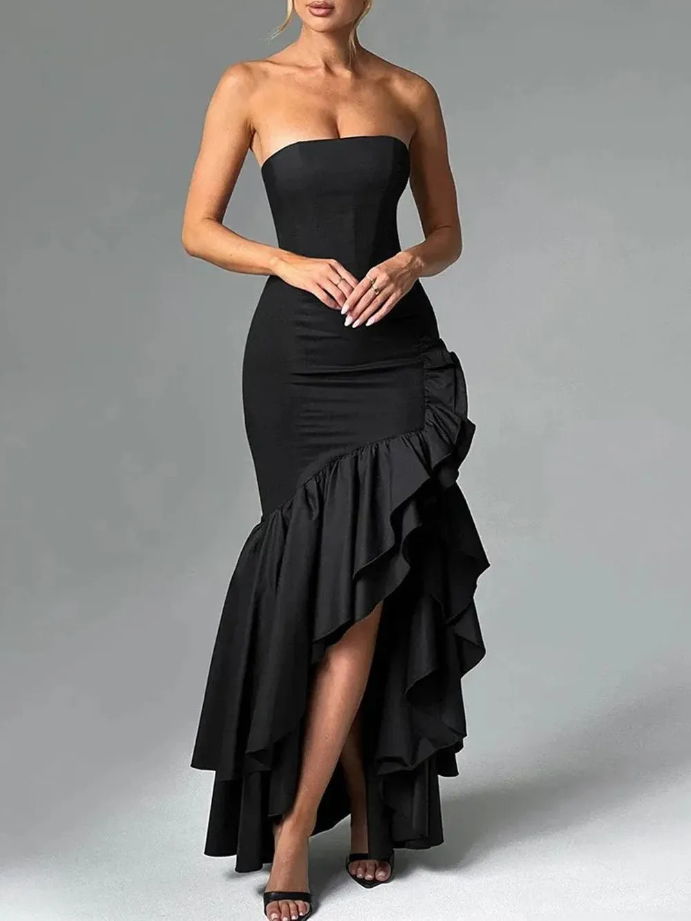 Michelle Off Shoulder Backless Bodycon Maxi Dress