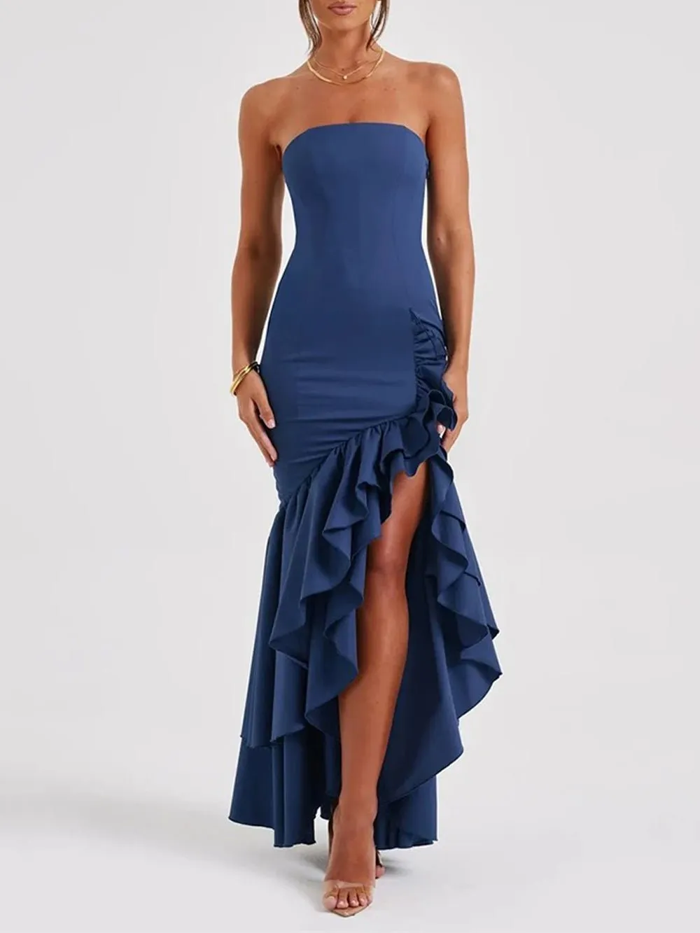 Michelle Off Shoulder Backless Bodycon Maxi Dress