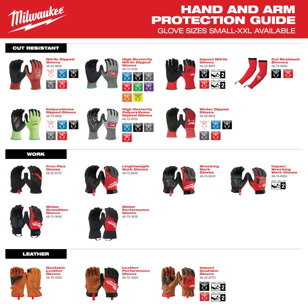 Milwaukee 48-73-8151 Impact Cut 5 Nitrile Dip Glove - M