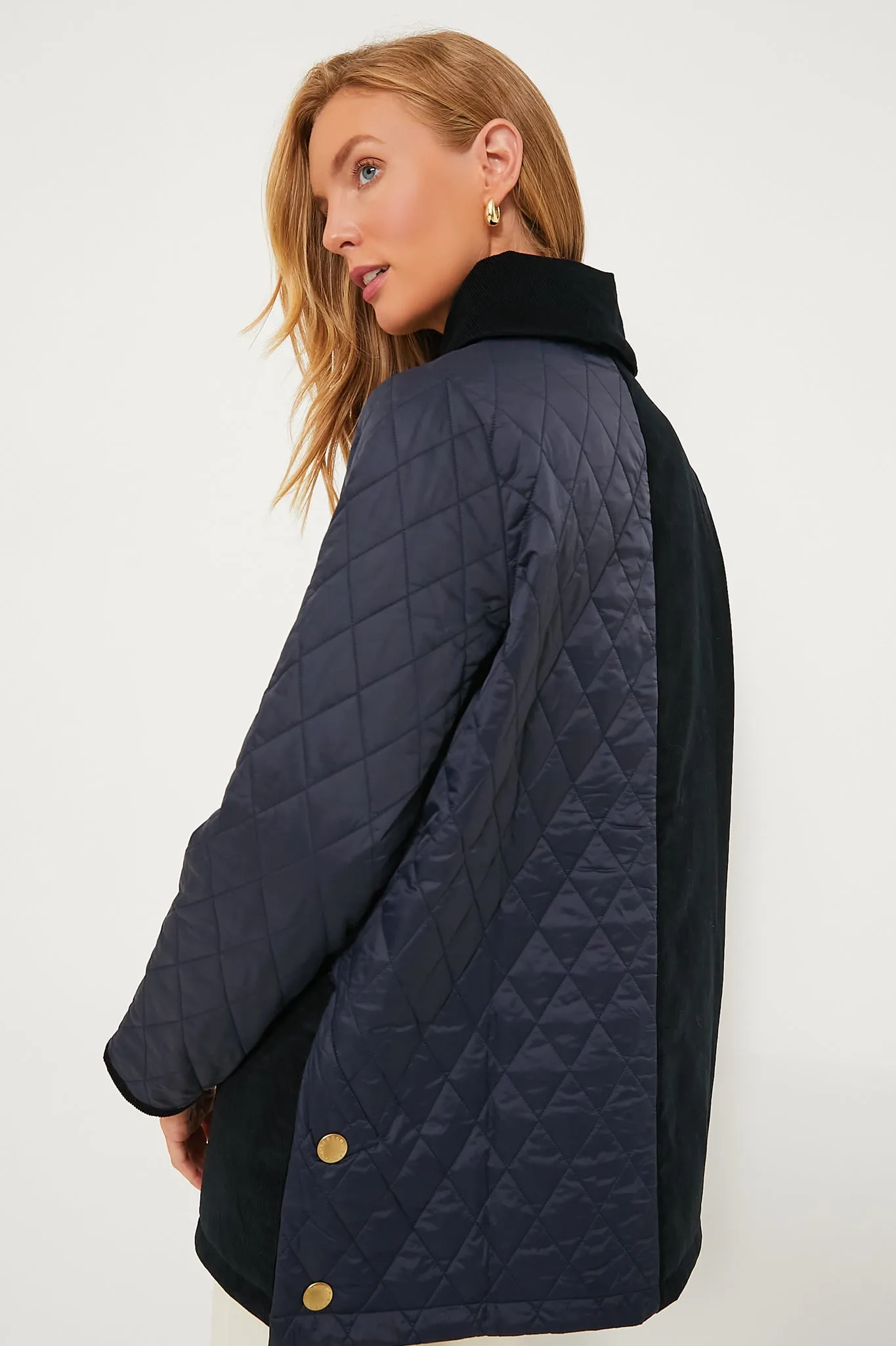 Navy Reeth Quilted Jacket