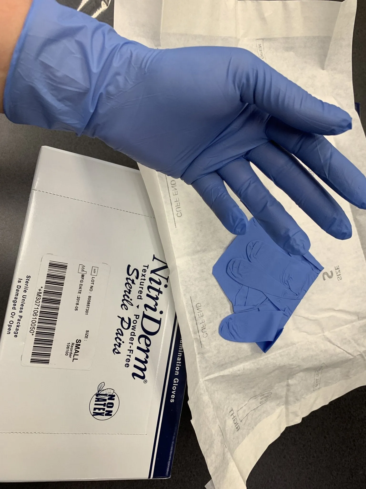 Nitrile Exam Gloves Sterile - SINGLES