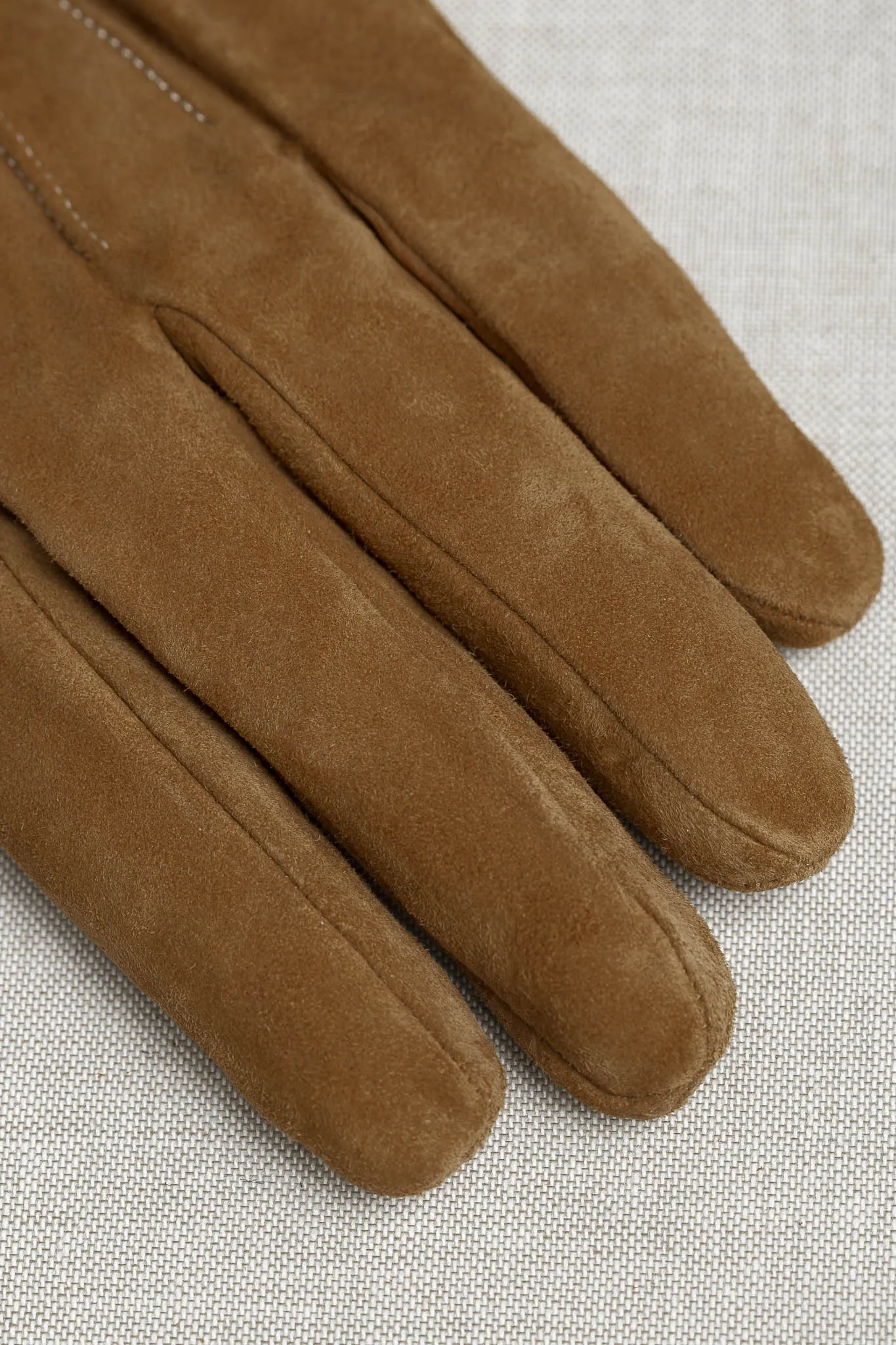 Nocciola Cashmere Lined Suede Gloves - Made in Italy