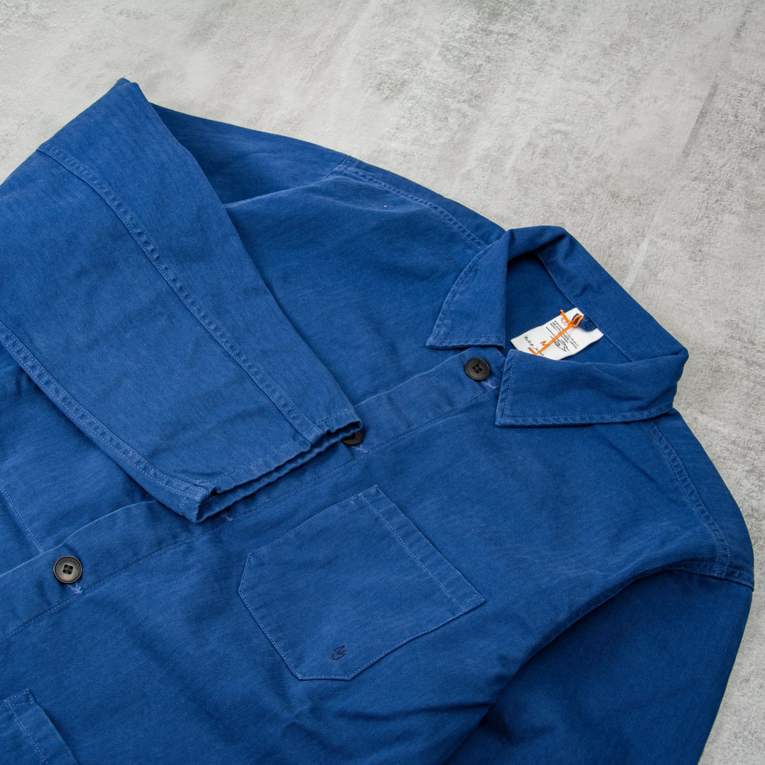 Nudie Buddy Herringbone Chore Jacket - Blue